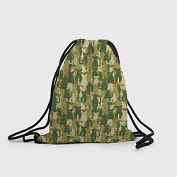 Рюкзак-мешок Кошки камуфляж, цвет: 3D-принт