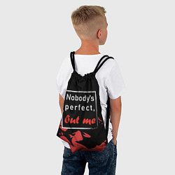 Рюкзак-мешок Никто не совершенен, цвет: 3D-принт — фото 2