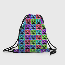 Рюкзак-мешок МАЙНКРАФТ MINECRAFT ЦВЕТНЫЕ КРИПЕРЫ, цвет: 3D-принт