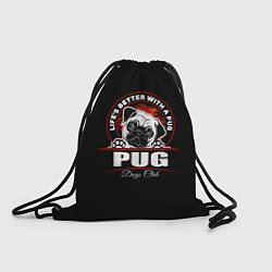 Рюкзак-мешок Мопс Pug, цвет: 3D-принт