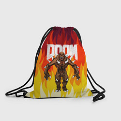 Рюкзак-мешок DOOM IMP FIRE AND MONSTER, цвет: 3D-принт