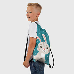 Рюкзак-мешок Новогодний зайчик, цвет: 3D-принт — фото 2