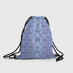 Рюкзак-мешок Русские узоры Гжель, цвет: 3D-принт