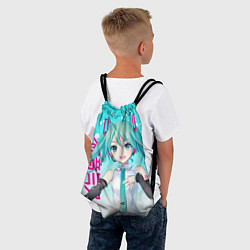 Рюкзак-мешок Hatsune Miku, Мику Хацунэ, цвет: 3D-принт — фото 2