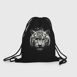 Рюкзак-мешок Черно-Белый Тигр Head, цвет: 3D-принт
