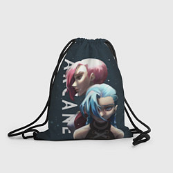 Рюкзак-мешок Vi and Jinx, цвет: 3D-принт