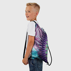 Рюкзак-мешок Психоделика Мандала Волны, цвет: 3D-принт — фото 2
