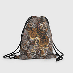 Рюкзак-мешок Тигр в засаде, цвет: 3D-принт