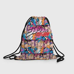 Рюкзак-мешок JOJOS BIZARRE ADVENTURE HEROES ЦВЕТНОЙ, цвет: 3D-принт