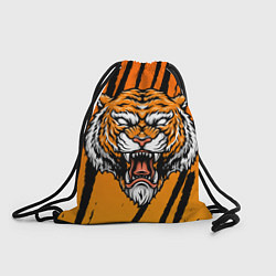 Рюкзак-мешок Разгневанный тигр голова, цвет: 3D-принт