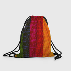 Рюкзак-мешок Вязаная радуга, цвет: 3D-принт