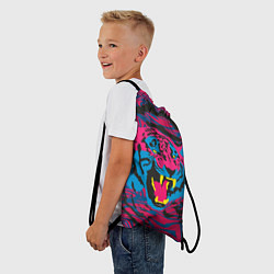 Рюкзак-мешок Тигр красочный, цвет: 3D-принт — фото 2