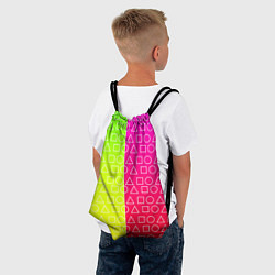 Рюкзак-мешок Игра в кальмара розовыйжелтый, цвет: 3D-принт — фото 2