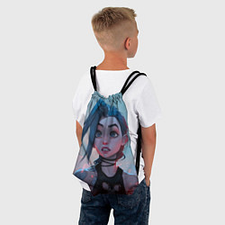Рюкзак-мешок Удивлённая Джинкс, цвет: 3D-принт — фото 2