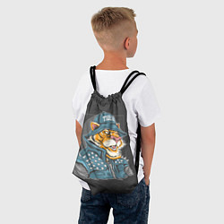 Рюкзак-мешок Крутой тигр cool tiger, цвет: 3D-принт — фото 2
