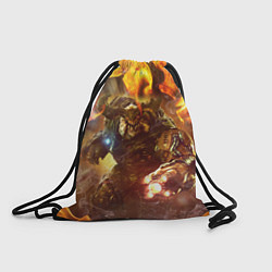 Рюкзак-мешок CYBER DEMON IN FIRE DOOM BOSS, цвет: 3D-принт