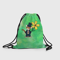 Рюкзак-мешок Тигр с цветком, цвет: 3D-принт