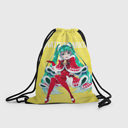 Рюкзак-мешок Новогодняя Хацунэ Мику, цвет: 3D-принт