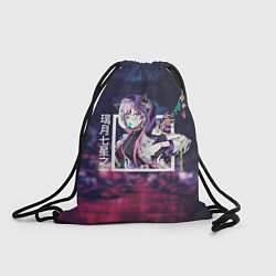 Рюкзак-мешок Кэ Цин Keqing, Genshin Impact стиль киберпанк, цвет: 3D-принт