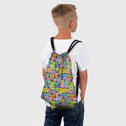 Рюкзак-мешок Весёлые Котики, цвет: 3D-принт — фото 2