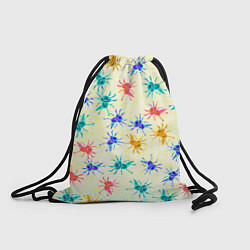 Рюкзак-мешок Аксолотль Паттерн Лимонный, цвет: 3D-принт