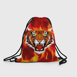 Рюкзак-мешок Fire Tiger Face 2022, цвет: 3D-принт