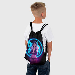 Рюкзак-мешок МЕРЛИН 7 СМЕРТНЫХ ГРЕХОВ НЕОН, цвет: 3D-принт — фото 2