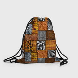 Рюкзак-мешок Тигр, полосы, 2022, цвет: 3D-принт
