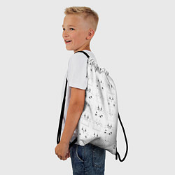 Рюкзак-мешок Котики белые с черным, цвет: 3D-принт — фото 2