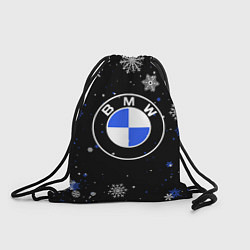 Рюкзак-мешок НОВОГОДНИЙ БМВ НОВЫЙ ГОД BMW, цвет: 3D-принт