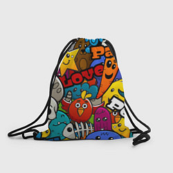 Рюкзак-мешок Cartoon Salad, цвет: 3D-принт