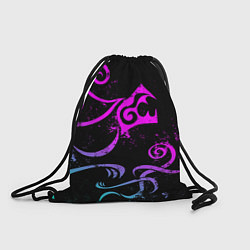 Рюкзак-мешок НЕОНОВЫЙ ДРАКЕН DRAKEN TATTOO, цвет: 3D-принт