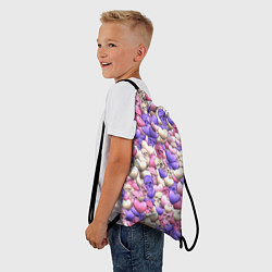 Рюкзак-мешок Сердечки-черепушки, цвет: 3D-принт — фото 2