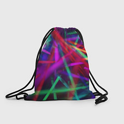 Рюкзак-мешок НЕОНОВЫЕ ЛАЗЕРНЫЕ ЛУЧИ, цвет: 3D-принт