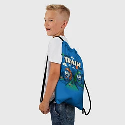 Рюкзак-мешок Super train bros, цвет: 3D-принт — фото 2