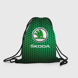 Рюкзак-мешок Skoda - Неоновые соты, цвет: 3D-принт