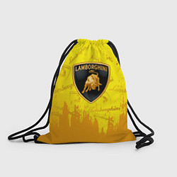Рюкзак-мешок Lamborghini pattern gold, цвет: 3D-принт