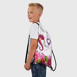 Рюкзак-мешок Международный Женский День, цвет: 3D-принт — фото 2