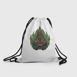 Рюкзак-мешок Медведь танкист, цвет: 3D-принт