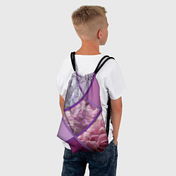 Рюкзак-мешок Весна Полосатый принт Сирень, цвет: 3D-принт — фото 2