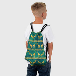 Рюкзак-мешок Золотые жирафы паттерн, цвет: 3D-принт — фото 2