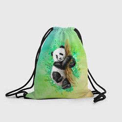 Рюкзак-мешок ПАНДА PANDA ЦВЕТНЫЕ КРАСКИ, цвет: 3D-принт