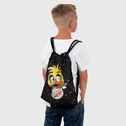 Рюкзак-мешок FNAF - ЧИКА Краска, цвет: 3D-принт — фото 2