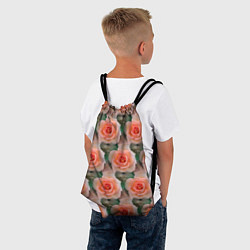 Рюкзак-мешок Нежные розы паттерн, цвет: 3D-принт — фото 2