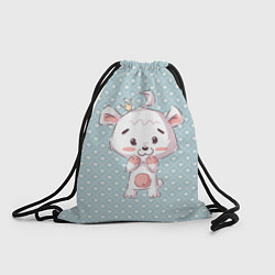 Рюкзак-мешок Маленький мишка с короной, цвет: 3D-принт