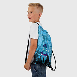 Рюкзак-мешок Спортивное плавание Голубая вода, цвет: 3D-принт — фото 2