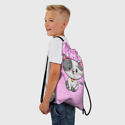 Рюкзак-мешок Котик с серым пятном, цвет: 3D-принт — фото 2