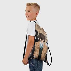 Рюкзак-мешок Великий из бродячих псов, Дазай Осаму, Ацуши Накад, цвет: 3D-принт — фото 2