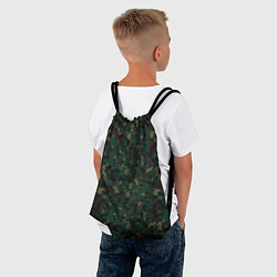 Рюкзак-мешок Тёмно-Зелёный Сеточный Камуфляж, цвет: 3D-принт — фото 2
