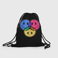 Рюкзак-мешок Three emoticons три смайлика, цвет: 3D-принт